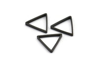 Black Triangle Charm, 24 Oxidized Brass Black Open Triangles, Rings, Charms (17x0.8x2mm) Bs 1199 S157