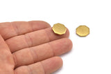 Brass Hexagon Blank, 8 Raw Brass Hexagon Stamping Blanks, Stamping Tags (14x2mm) D1190