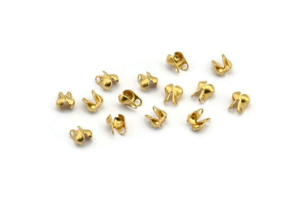 Brass Chain Connector, 250 Raw Brass Ball Chain Connector Clasps (2mm) A1100