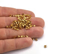 Brass Chain Connector, 250 Raw Brass Ball Chain Connector Clasps (2mm) A1100