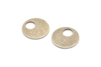 Gümüş Yuvarlak Charm, 10 Dokulu Antik Gümüş Kaplama Pirinç Halka Charm, Küpeler, Bulgular (16x1mm) D1079 H1030