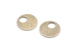 Gümüş Yuvarlak Charm, 10 Dokulu Antik Gümüş Kaplama Pirinç Halka Charm, Küpeler, Bulgular (16x1mm) D1079 H1030