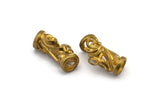 Raw Brass Tube Pendant Setting, Findings (23x9mm)   F075