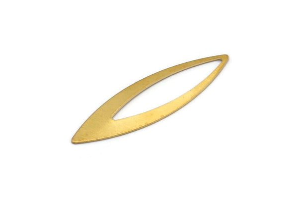 Brass Marquise Charm, 24 Raw Brass Marquise Charms, Earrings, Pendants (42x12x0.60mm) D998