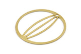 Brass Circle Charm, 4 Raw Brass Circle Charms With 1 Hole, Charm Pendants (53x1mm) A3063