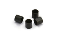 Black Tiny Tube, 50 Oxidized Brass Black Tiny Tubes (4x4mm) Bs1450 S212