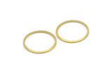 22mm Circle Connectors - 50 Raw Brass Circle Connectors (22x1x1mm) BS 1093