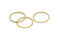 22mm Circle Connectors - 50 Raw Brass Circle Connectors (22x1x1mm) BS 1093