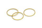 22mm Circle Connectors - 50 Raw Brass Circle Connectors (22x1x1mm) BS 1093