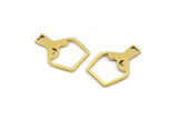 Brass Carafe Charm, 24 Raw Brass Carafe Charms With 1 Hole (18x13x1mm) A3073