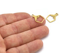 Brass Carafe Charm, 24 Raw Brass Carafe Charms With 1 Hole (18x13x1mm) A3073