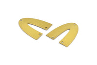 Brass Geometric Charm, 8 Raw Brass V Shaped Charms With 3 Holes, Pendants, Findings (29x24x0.70mm) B0314