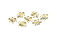 Pirinç Etnik Charm, 50 Ham Pirinç Etnik Motif Charm, Küpe Charm'ları (14x11x0,60 mm) A3099