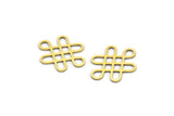 Brass Ethnic Charm, 24 Raw Brass Ethnic Motif Charms, Earring Charms (18x14x0.60mm) A3098