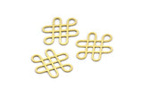 Brass Ethnic Charm, 24 Raw Brass Ethnic Motif Charms, Earring Charms (22x17x0.60mm) A3097