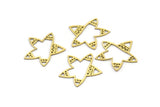 Brass Star Charm, 24 Raw Brass Starfish Charms, Earring Charms (22x20x0.60mm) A3104