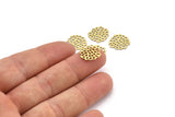 Brass Irregular Charm, 24 Raw Brass Irregular Charms Without Hole, Findings (14x13x0.60mm) A3102