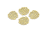 Brass Irregular Charm, 24 Raw Brass Irregular Charms Without Hole, Findings (16x15x0.60mm) A3101