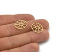 Brass Oval Charm, 50 Raw Brass Oval Charms, Earring Charms, Geometric Findings (18x14x0.60mm) A3086