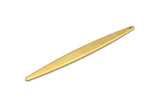 Brass Necklace Bar, 12 Raw Brass Bar Charms With 1 Hole, Earrings, Pendants (62x6x1mm) D0688