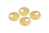 Brass Round Charm, 12 Raw Brass Hoop Charms, Earrings, Findings (16x1mm) D1076