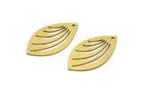 Brass Marquise Charm, 10 Raw Brass Marquise Charms With 1 Hole, Earrings, Pendants (28x16x0.60mm) A3124
