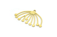Brass Dandelion Charm, 24 Raw Brass Taraxacum Charms With 1 Loop (24x16x0.60mm) A3160