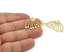 Brass Dandelion Charm, 24 Raw Brass Taraxacum Charms With 1 Loop (24x16x0.60mm) A3160