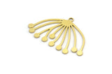 Brass Dandelion Charm, 12 Raw Brass Taraxacum Charms With 1 Loop (33x20x0.60mm) A3161