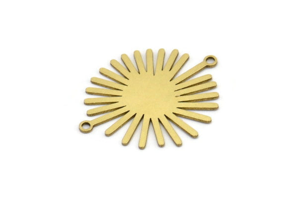 Pirinç Güneş Bağlantısı, 2 Döngülü 8 Ham Pirinç Güneş Bağlantısı, Charm Kolye Uçları (29x24x0,60 mm) A3140