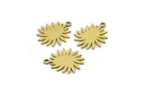 Brass Sun Charm, 24 Raw Brass Sun Charms With 1 Loop, Charm Pendants (17x13x0.60mm) A3120