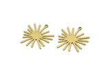 Brass Sun Charm, 10 Raw Brass Sun Charms With 1 Loop, Charm Pendants (24x22x0.60mm) A3128