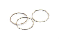 Silver Decagon Blank, 25 Antique Silver Plated Brass Decagon Charms, Pendants (20x0.80mm) BS 1774 H0468