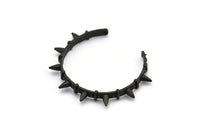 Black Spike Pendant, 1 Oxidized Brass Black Spike Pendant with 2 Holes, Jewelry Findings (103x6.5x5x1.7mm) V038 S479
