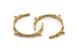 Textured Charm, 2 Raw Brass Textured Charms, Pendant Findings with 2 Holes (103x7x4.5x1.4mm) V039