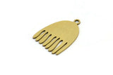 Brass Irregular Charm, 12 Raw Brass Irregular Shaped Charms With 1 Loop, Findings (19x14x0.60mm) A3126