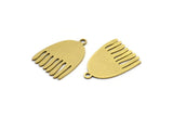 Brass Irregular Charm, 12 Raw Brass Irregular Shaped Charms With 1 Loop, Findings (19x14x0.60mm) A3126