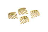 Brass Fringed Charm, 24 Raw Brass Fringed Charms With 1 Hole (15x14x0.60mm) A3193