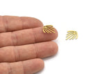 Brass Fringed Charm, 24 Raw Brass Fringed Charms With 1 Hole (15x14x0.60mm) A3193