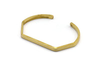 Modest Brass Cuff, 2 Raw Brass Cuff Bracelet Blank Bangle With 1 Hole (4x2x63x44mm) R034
