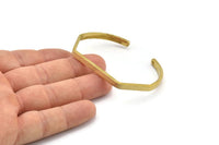 Modest Brass Cuff, 2 Raw Brass Cuff Bracelet Blank Bangle With 1 Hole (4x2x63x44mm) R034