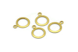 Brass Round Finding, 50 Raw Brass Round Charms, Findings (10mm) Brs 92 A0534
