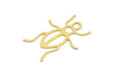 Brass Bug Pendant, 8 Raw Brass Insect Charms With 1 Hole, Pendants (37x29x0.60mm) A3176
