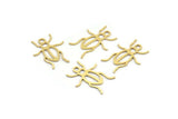 Brass Bug Pendant, 24 Raw Brass Insect Charms With 1 Hole, Pendants (20x15x0.60mm) A3171
