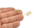 Brass Bug Pendant, 24 Raw Brass Insect Charms With 1 Hole, Pendants (20x15x0.60mm) A3171