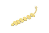 Brass Leaf Charm, 12 Raw Brass Leaf Charms With 1 Loop, Charm Pendants (41x7x0.60mm) A3260
