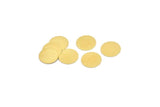 Brass Round Blank, 24 Raw Brass Stamping Blank, Stamping Tags (14x0.45mm) A3142