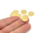 Brass Round Blank, 24 Raw Brass Stamping Blank, Stamping Tags (14x0.45mm) A3142