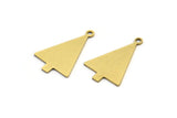 Brass Triangle Charm, 24 Raw Brass Triangle Charms With 1 Loop (20x13x0.60mm) A3225