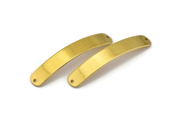 Brass Bracelet Blank, 12 Raw Brass Bracelet Blanks with 2 holes (47x8x0.80mm) A1118